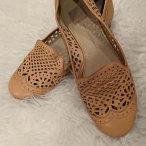 Wingtip Huarache Dolce Vita Nude Laser Cut Flats